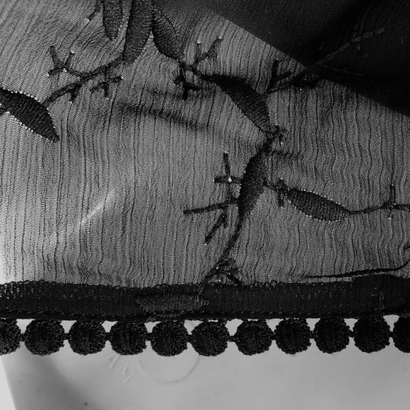 NWT $179~MARE MARE ANTHROPOLOGIE~Black Embroidered “ANYA” V-Neck Ruffle Dress~S - Picture 14 of 16